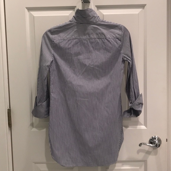 J. crew Navy striped button down tunic - Picture 4 of 4